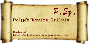 Polyákovics Szilvia névjegykártya